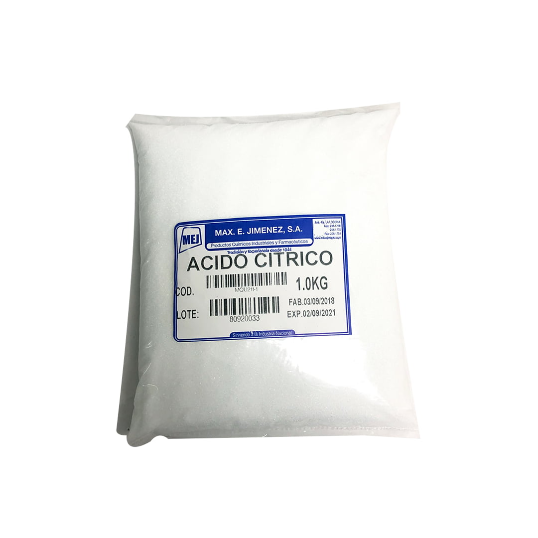 Acido Citrico (Bolsa 1 kg) - Max E. Jiménez, S.A.
